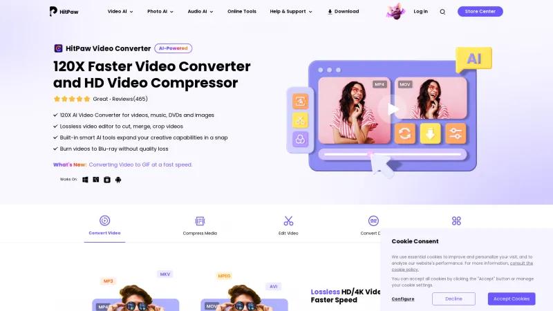 Homepage of HitPaw Video Converter