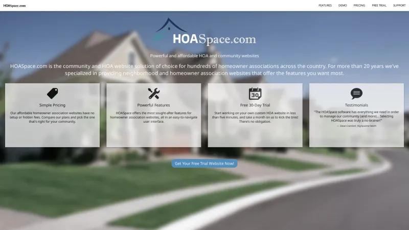 Homepage of HOASpace.com