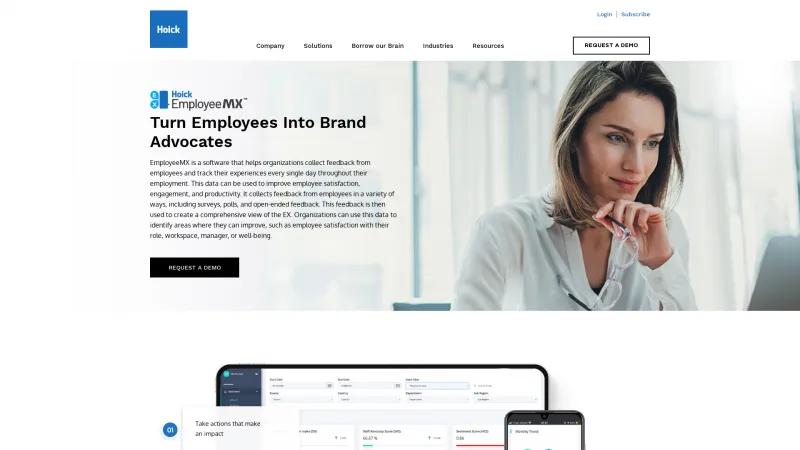 Homepage of Hoick EmployeeMX