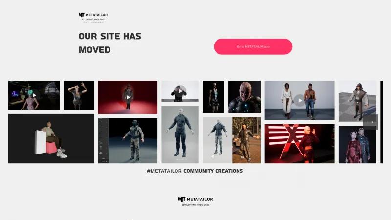 Homepage of Hologress META-TAILOR