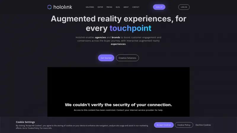 Homepage of Hololink