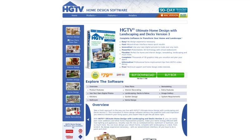 Homepage of HGTV Ultimate Home Design