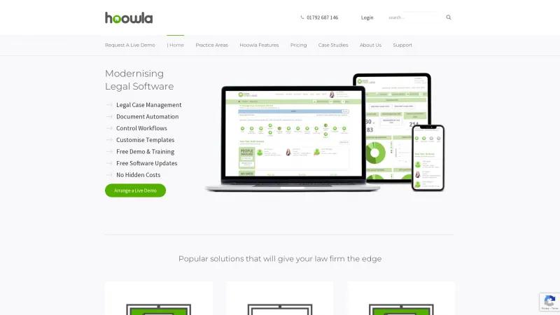 Homepage of Hoowla