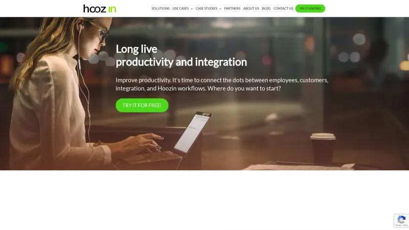 Homepage of Hoozin