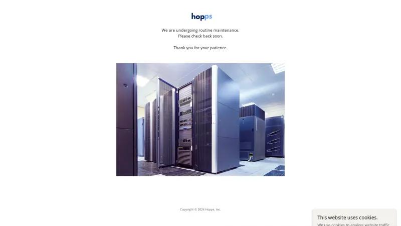 Homepage of Hopps