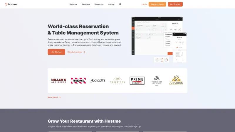 Homepage of Hostme