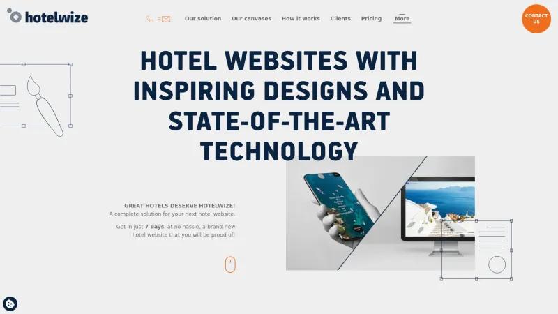 Homepage of Hotelwize