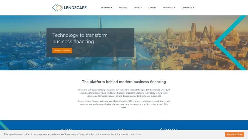 Homepage of Lendscape