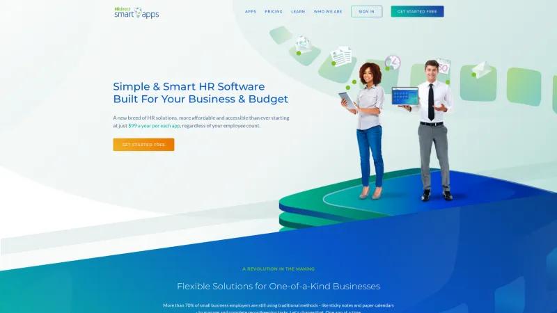 Homepage of HRdirect Smart Apps