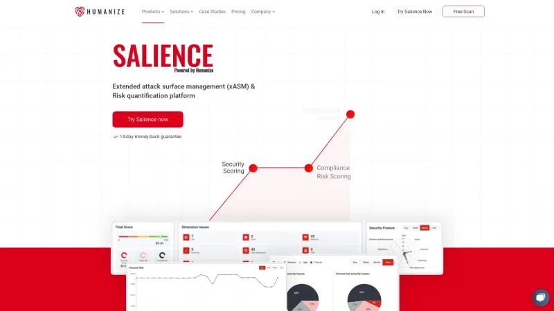 Homepage of Humanize Salience