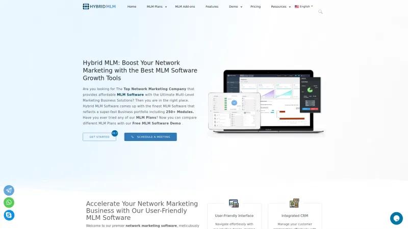 Homepage of Hybrid MLM