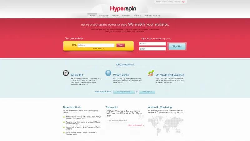 Homepage of Hyperspin