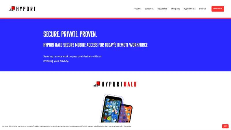 Homepage of Hypori Halo