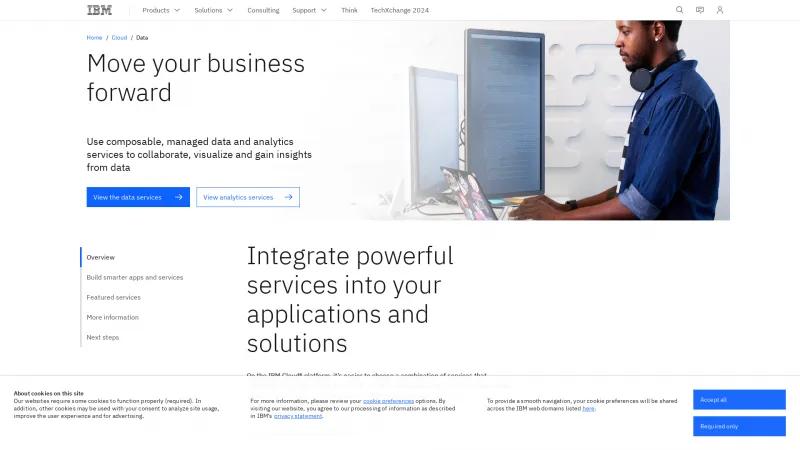 Homepage of IBM Analytics for Apache Spark