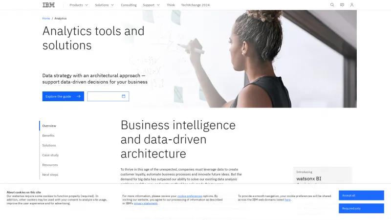 Homepage of IBM Digital Analytics