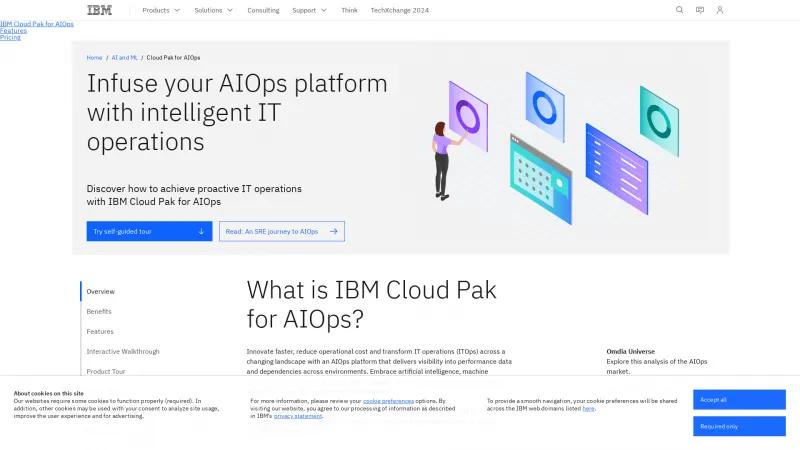 Homepage of IBM Cloud Pak for Watson AIOps