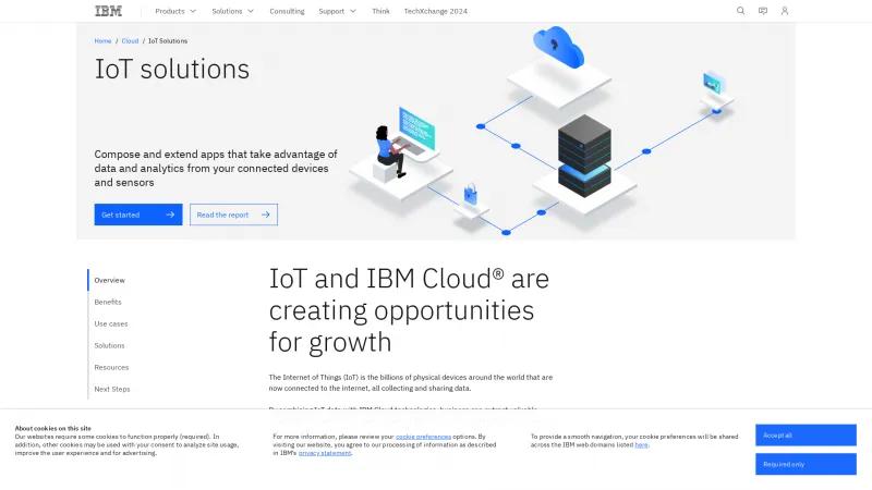 Homepage of IBM Watson IoT