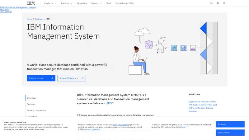 Homepage of IBM IMS