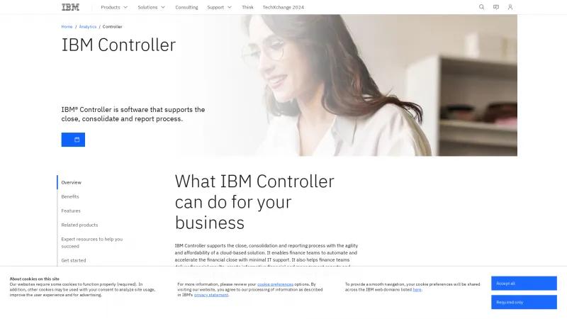 Homepage of IBM Cognos Controller