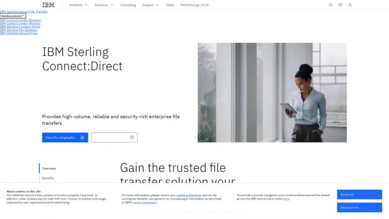 Homepage of IBM Sterling Connect:Direct