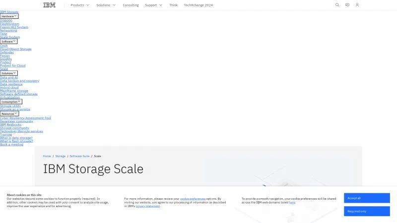 Homepage of IBM Storage Scale