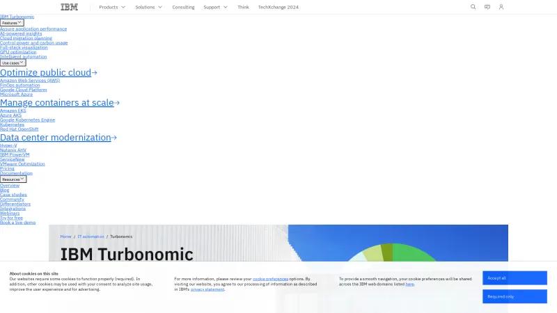 Homepage of IBM Turbonomic