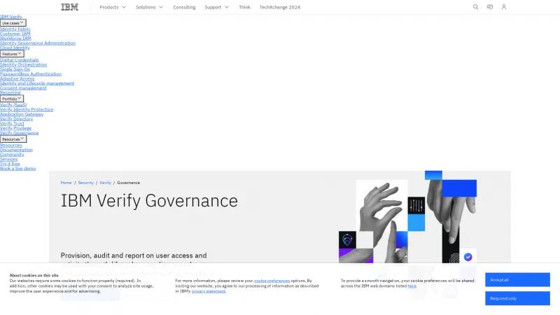 Homepage of IBM Security Verify Governance