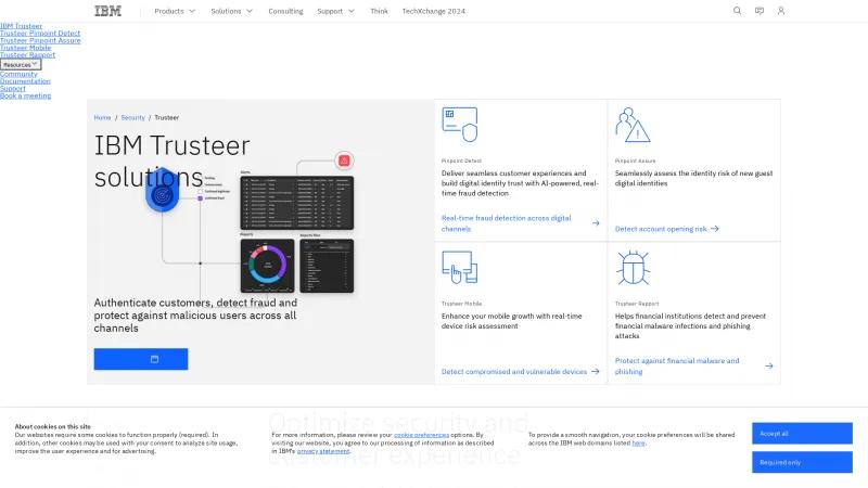 Homepage of IBM Security Trusteer