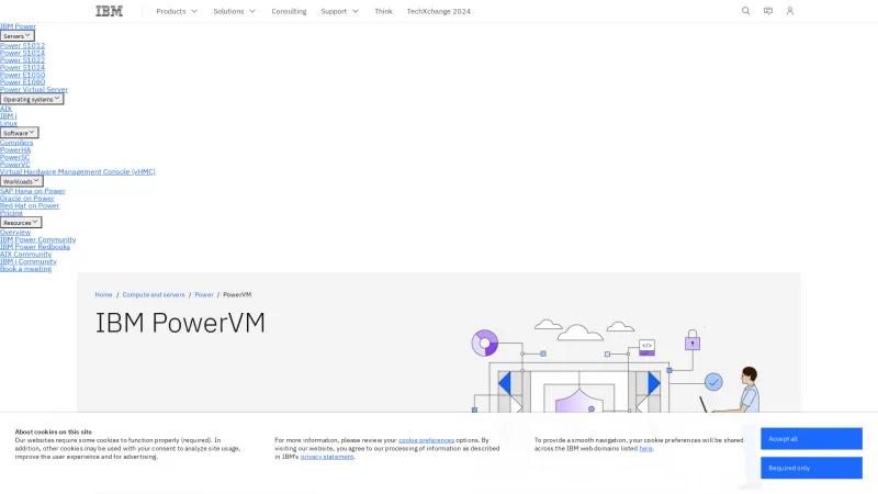 Homepage of IBM PowerVM