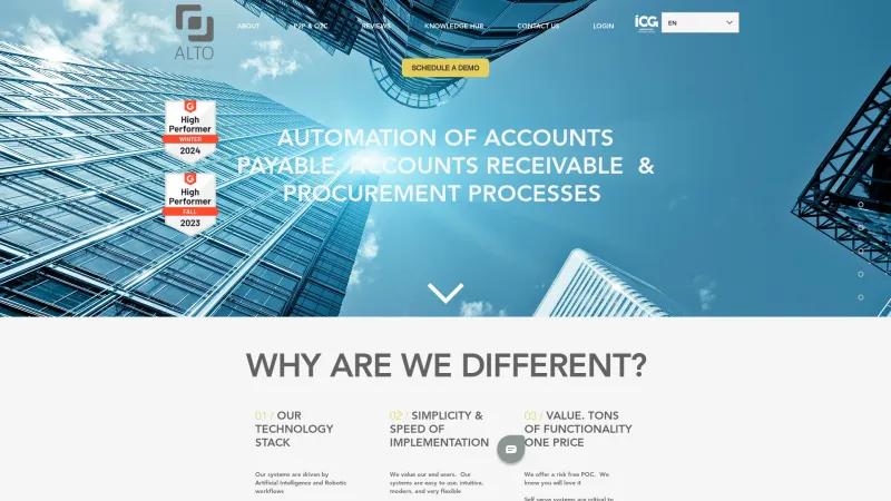 Homepage of ALTO Accounts Payable