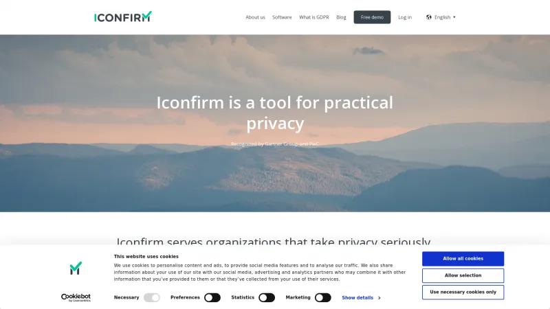 Homepage of Iconfirm