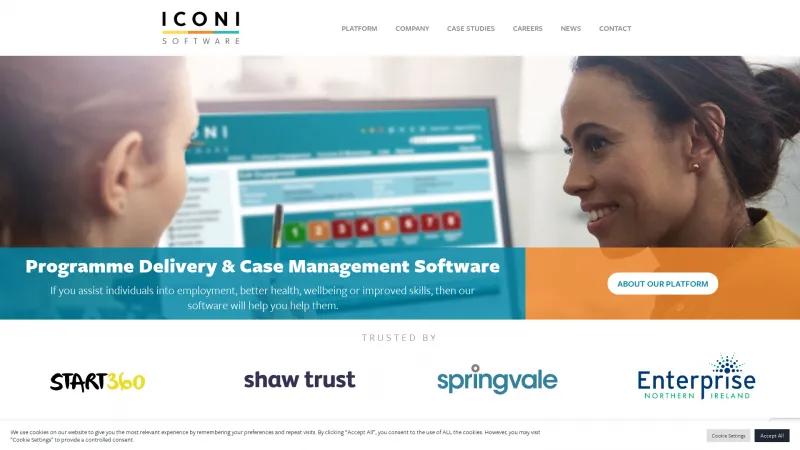 Homepage of ICONI Platform