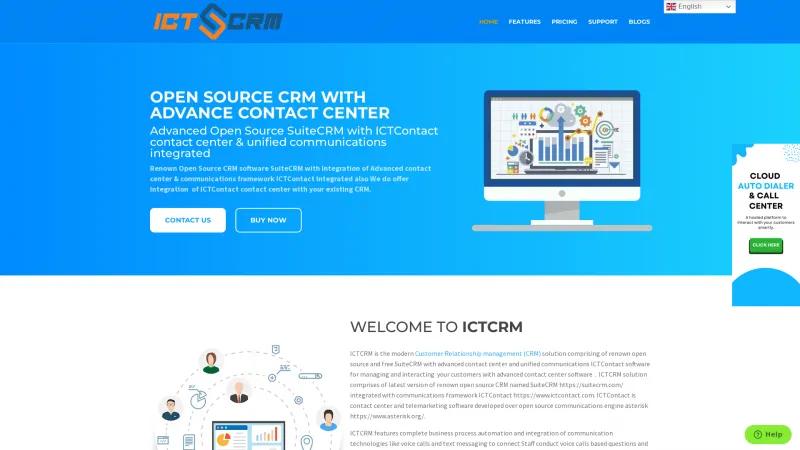 Homepage of ICTCRM