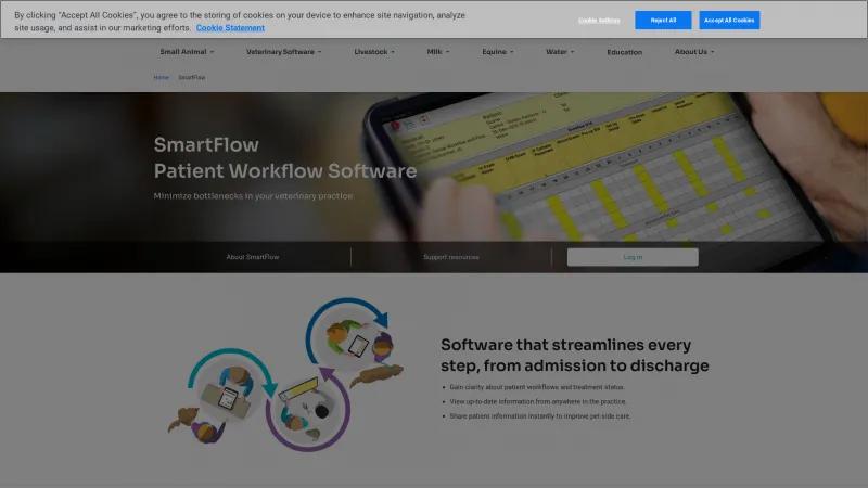 Homepage of SmartFlow