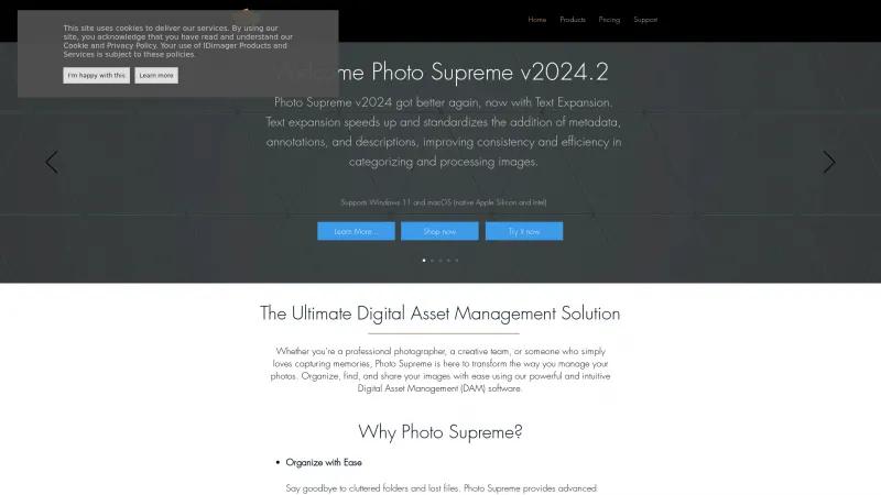 Homepage of Photo Supreme