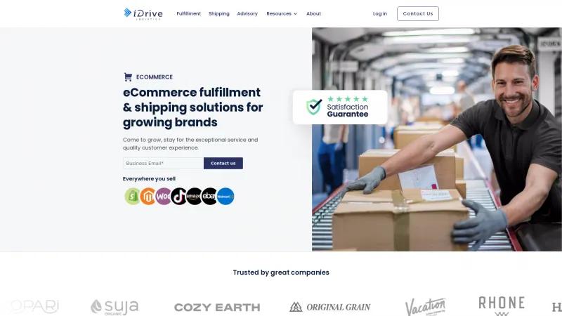 Homepage of iDrive Logistics