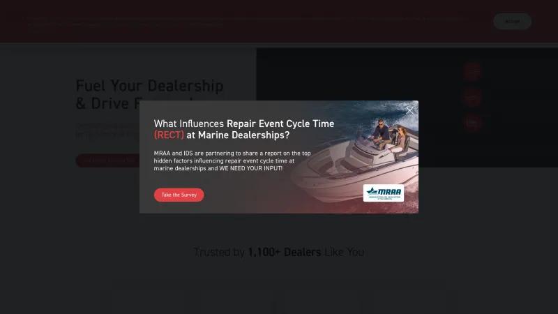 Homepage of Astra Marine DMS