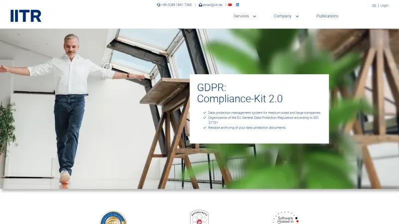 Homepage of GDPR Compliance Kit 2.0