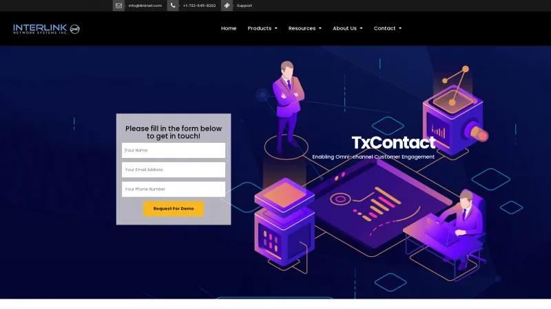 Homepage of TxContact