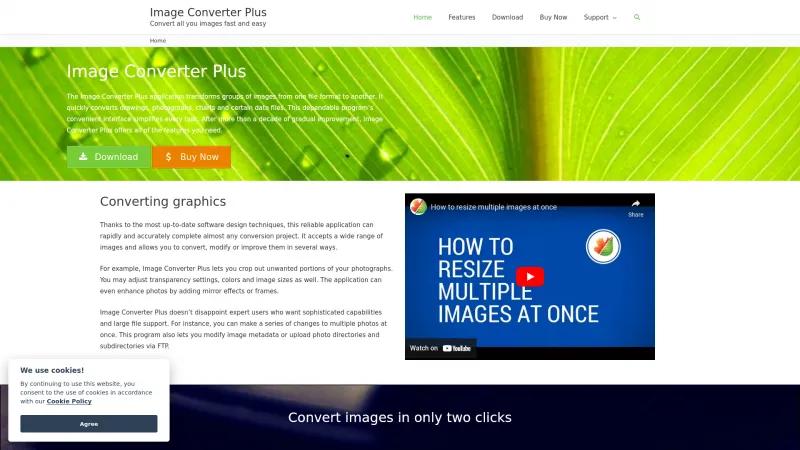 Homepage of Image Converter Plus