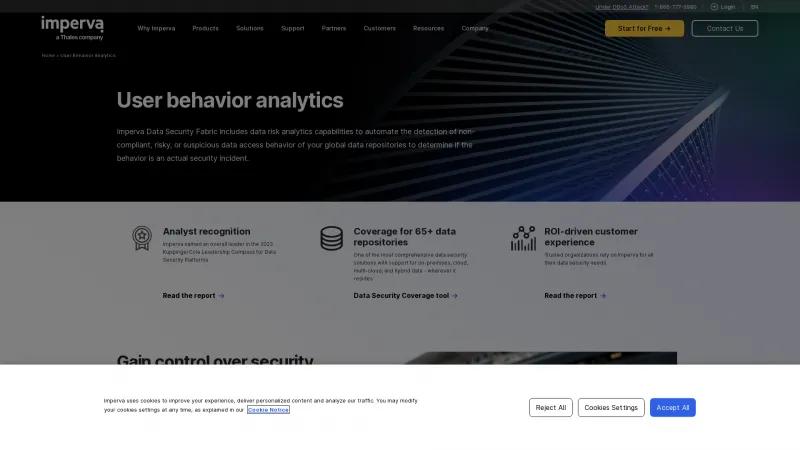 Homepage of Imperva Attack Analytics