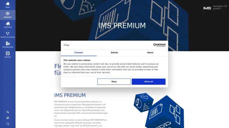 Homepage of IMS PREMIUM