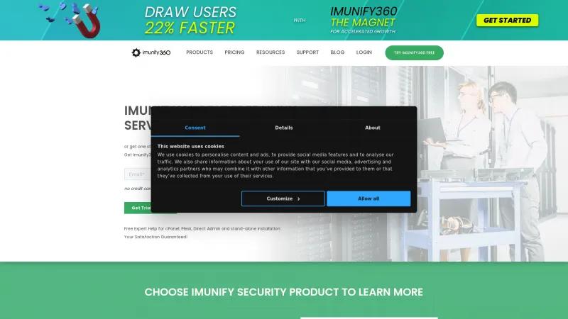 Homepage of ImunifyAV