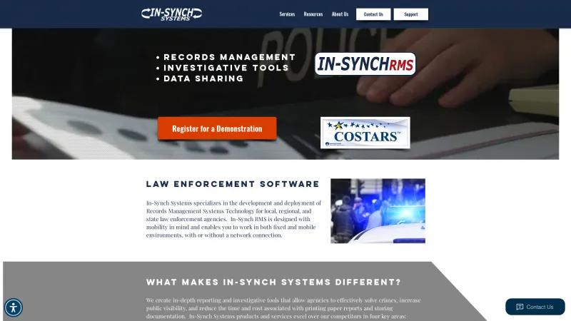 Homepage of In-Synch RMS