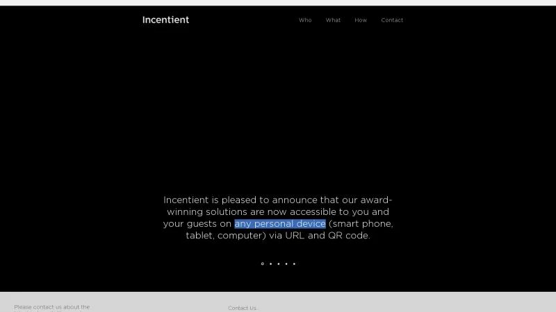 Homepage of Incentient SmartTouch