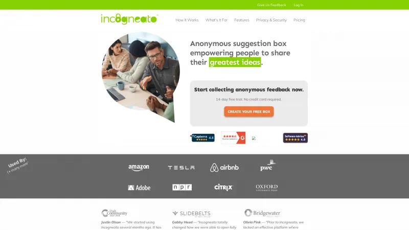 Homepage of Incogneato