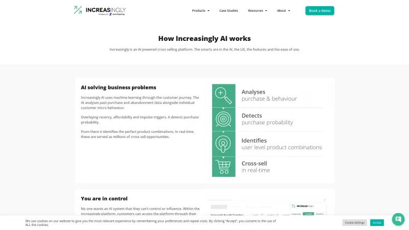 Homepage of Increasingly