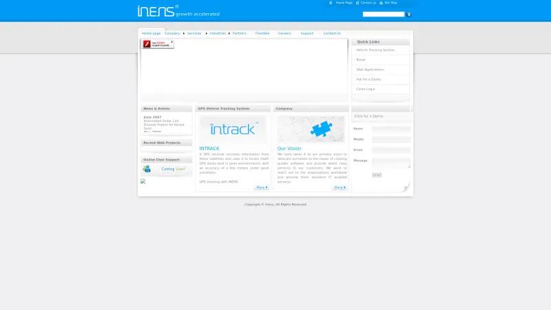 Homepage of INTRACK