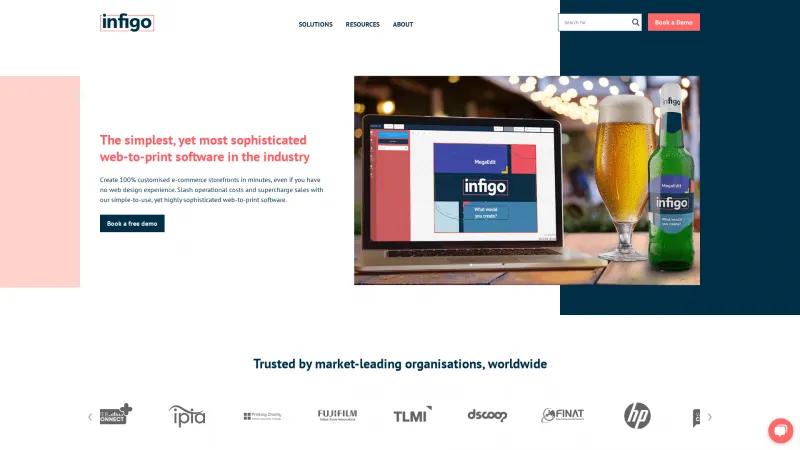 Homepage of Infigo