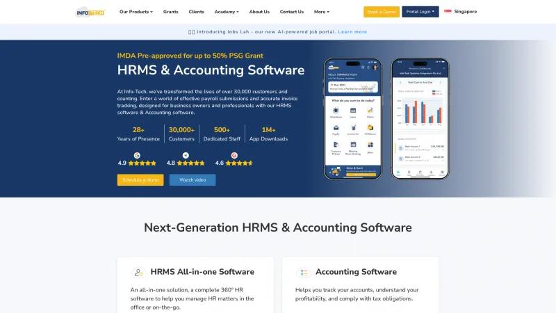 Homepage of Info-Tech HRMS